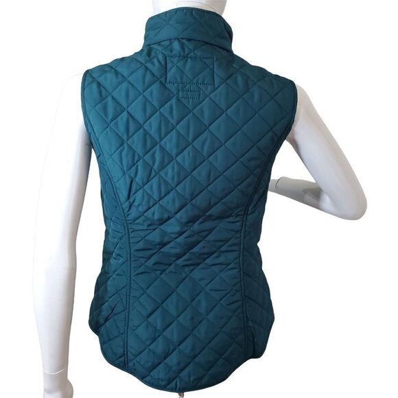 Van Heusen Pink Quilted Vest Full Zip Standing Collar Polyester Women XSmall NEW - Picture 4 of 7